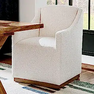 Castered dining chair