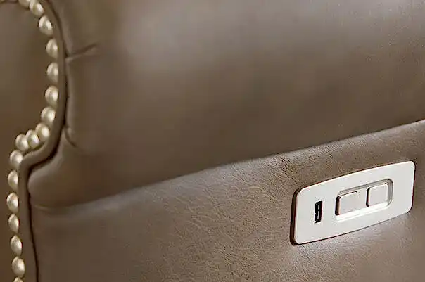 USB Port on reclining leather chair