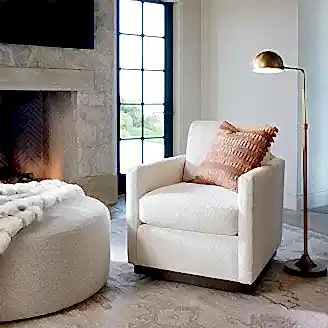 White accent chair