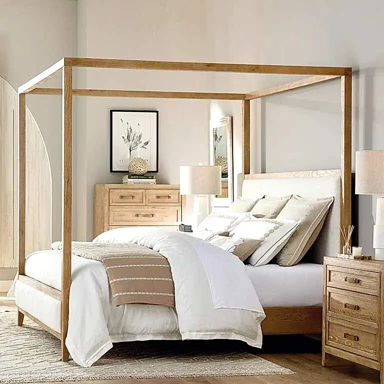 Bed with nightstand